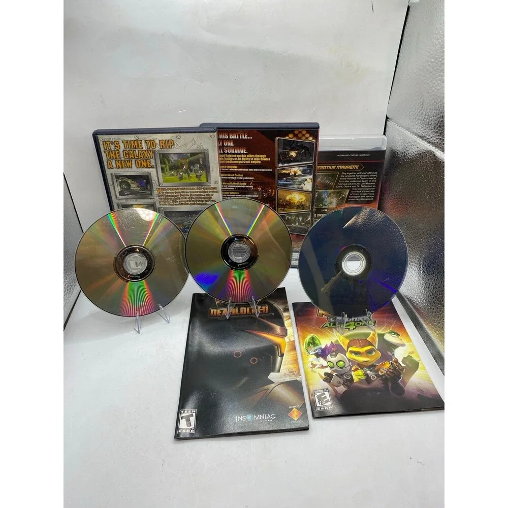 Ratchet & Clank + Deadlocked + All 4 One PS2 CIB Tested 3 game lot